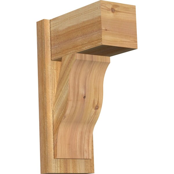 Ekena Millwork Funston Block Rough Sawn Outlooker, Western Red Cedar, 8"W x 14"D x 22"H OUT08X14X22FST05RWR - main